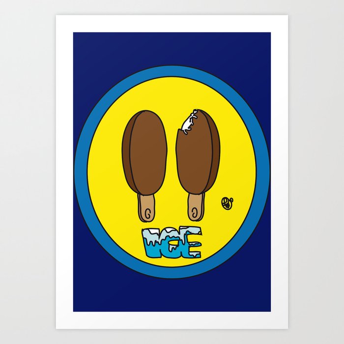 Icecream Smiley Art Print
