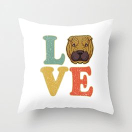 Love Shar Pei Dog Lover Dog Owner Shar-Pei Gift Throw Pillow