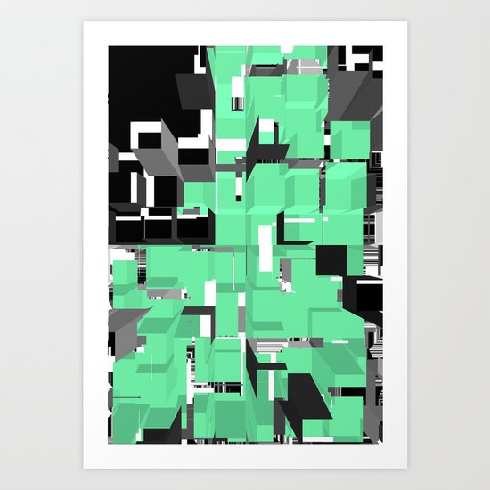Digital Squares Art Print
