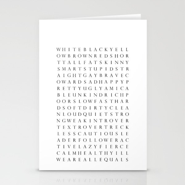 Equals Stationery Cards