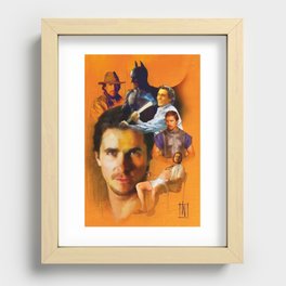 Christian Bale Montage Recessed Framed Print