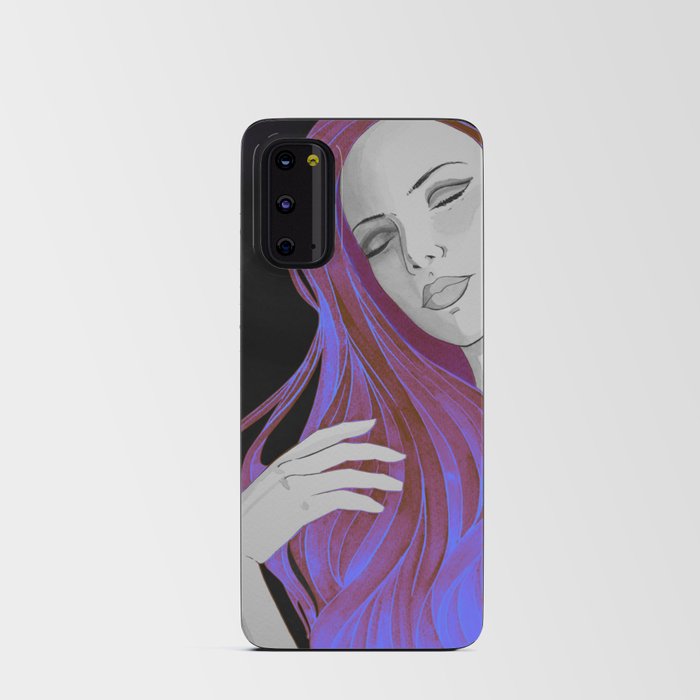 Neon Pop Portrait - Ink Woman Android Card Case