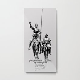 Don Quixote, Sancho Panza-Cervantes-Spain-Literature Metal Print