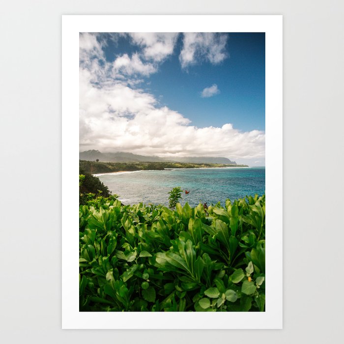 Kilauea Lookout Kauai Hawaii | Tropical Beach Nature Ocean Coastal Travel Photography Print Art Print