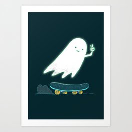 Skater Ghost Art Print