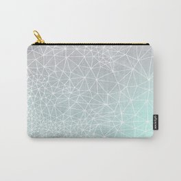 Organic Celestial Geometry on concrete and mint Carry-All Pouch