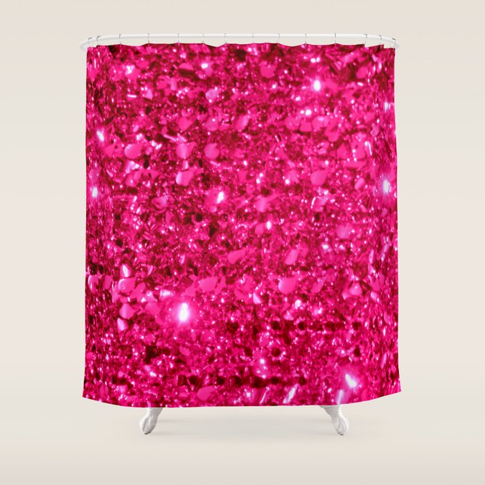 SparklE Hot Pink Shower Curtain by 2sweet4words Designs Society6