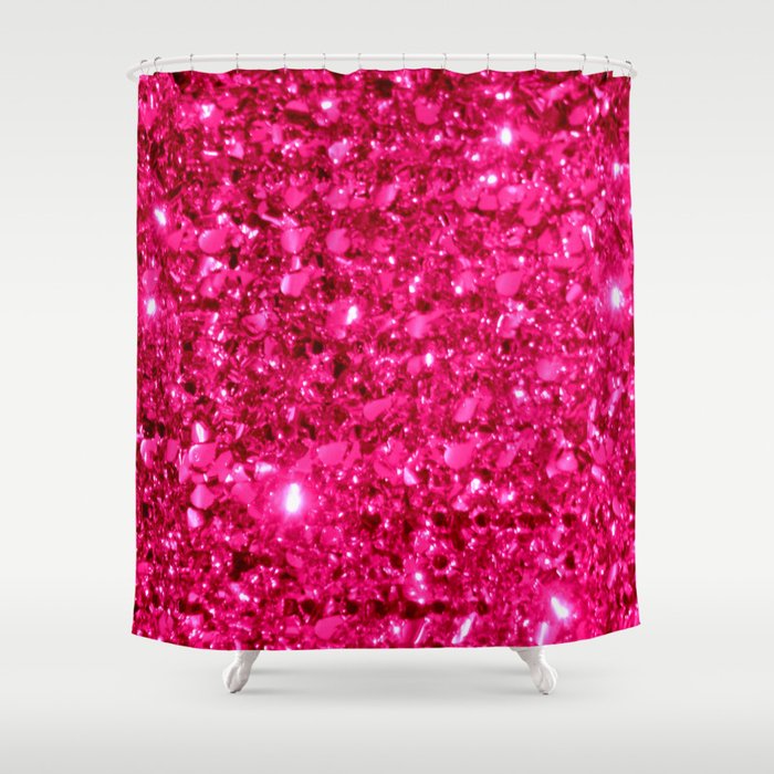 SparklE Hot Pink Shower Curtain