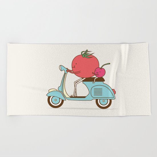 Cherry Tomato Beach Towel