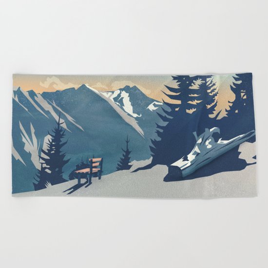 Mountain Sunrise (Pause II) Beach Towel
