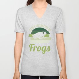 Funny Frogs Lover V Neck T Shirt