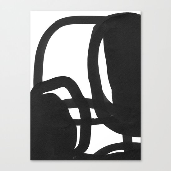Black & White Abstract 2 Canvas Print