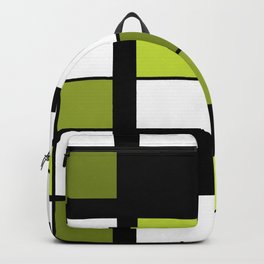 De Stijl Style Geometrical Art Chartreuse Backpack