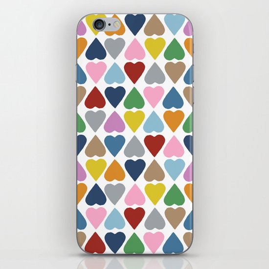 Diamond Hearts Repeat iPhone & iPod Skin