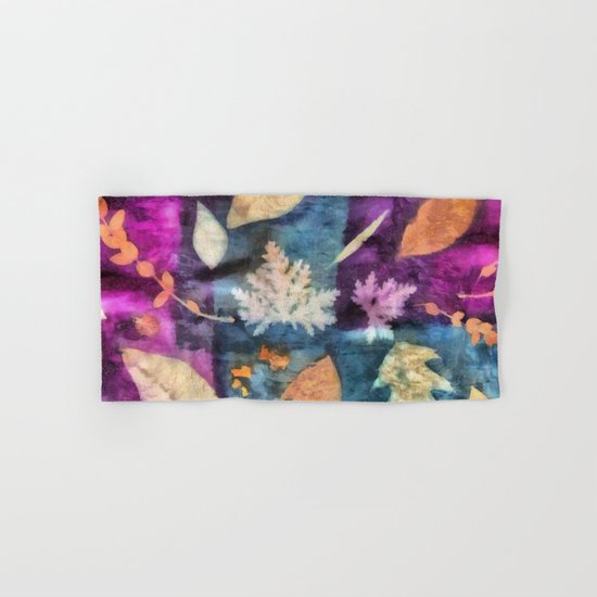 Colorful fallen leaves abstract Hand & Bath Towel