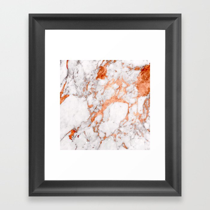 Copper Marble 2 Framed Art Print