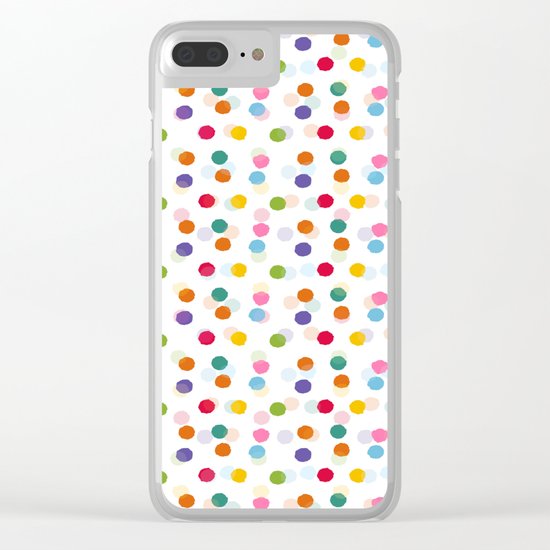 Polka Dots Clear iPhone Case
