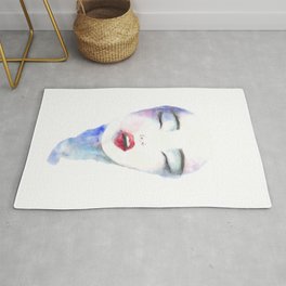 Dream Rug | Girl, Painting, Watercolor, Women, Face, Illustration, Sexy, Dream 