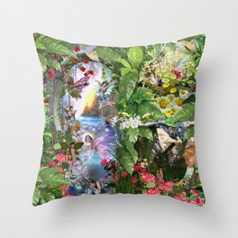 Fairy Kingdom Forest Dreamland Fantasy Stories Throw Pillow