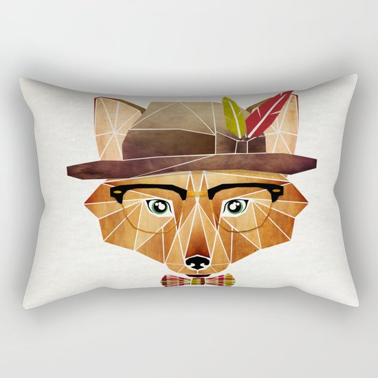 mr. fox Rectangular Pillow