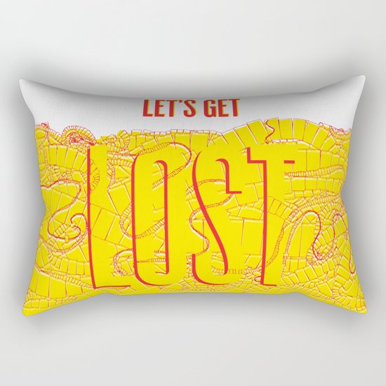 Let's Get Lost Rectangular Pillow