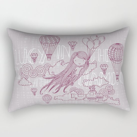 Lucy in the sky Rectangular Pillow