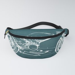 Blueprint Ducat Superbike 1299 Panigale 2015 GREEN Background Fanny Pack