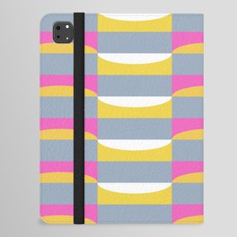 Pink & Yellow Wavy Pattern iPad Folio Case