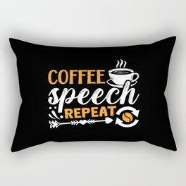 Mental Health Coffee Speech Repeat Anxie Anxiety Rectangular Pillow