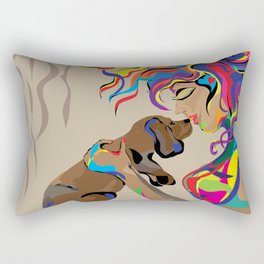 "Fall in Lust" Paulette Lust's Original, Contemporary, Whimsical, Colorful Art  Rectangular Pillow