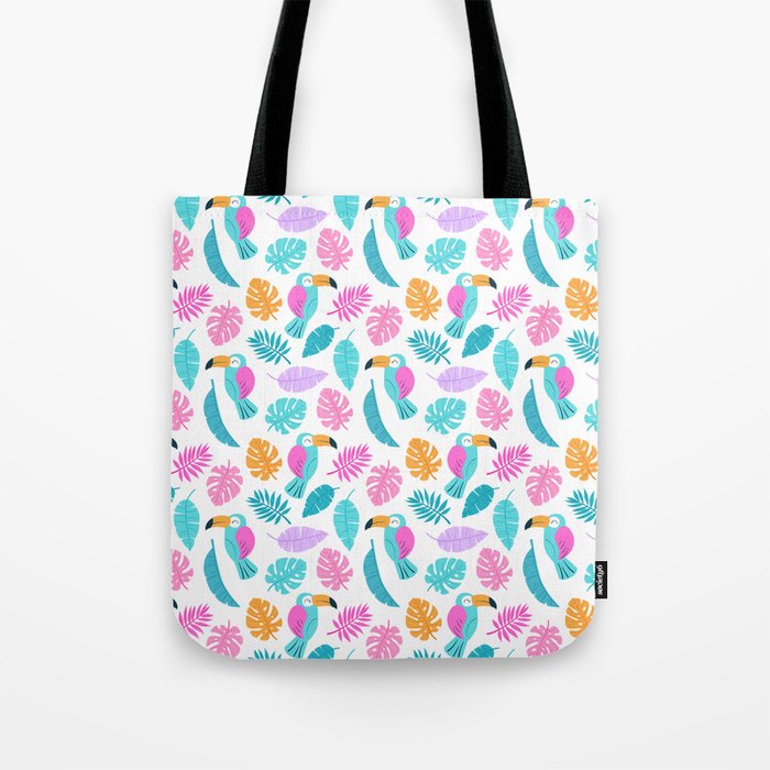 Exotic Flowers and Birds Summer Collection Tote Bag