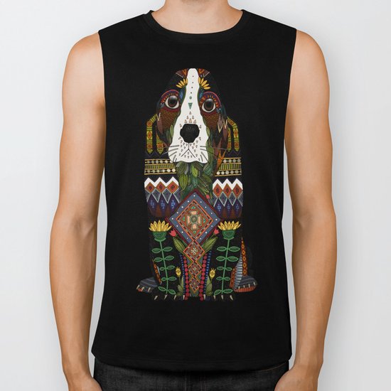 Basset Hound jade Biker Tank