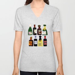 Wine Bottles V Neck T Shirt