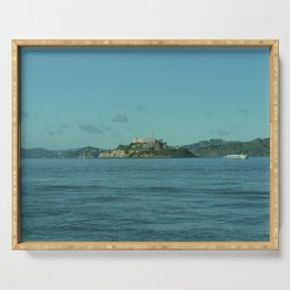 Ferry departs Alcatraz Serving Tray