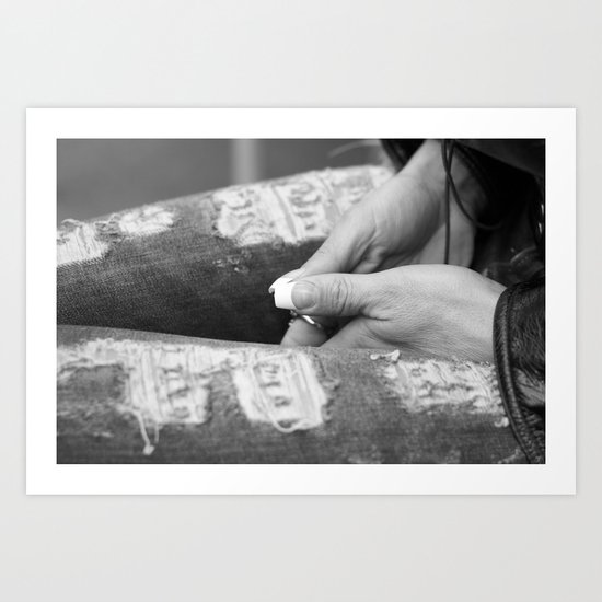 Hidden modesty Art Print