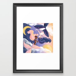 Gemini Mermaids Framed Art Print