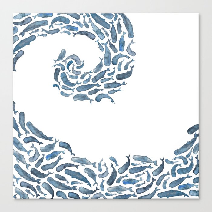 Whale Wave.  Canvas Print