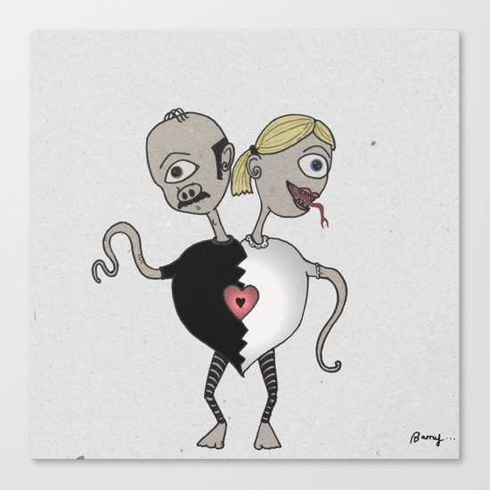 The Weird Monster Love Canvas Print