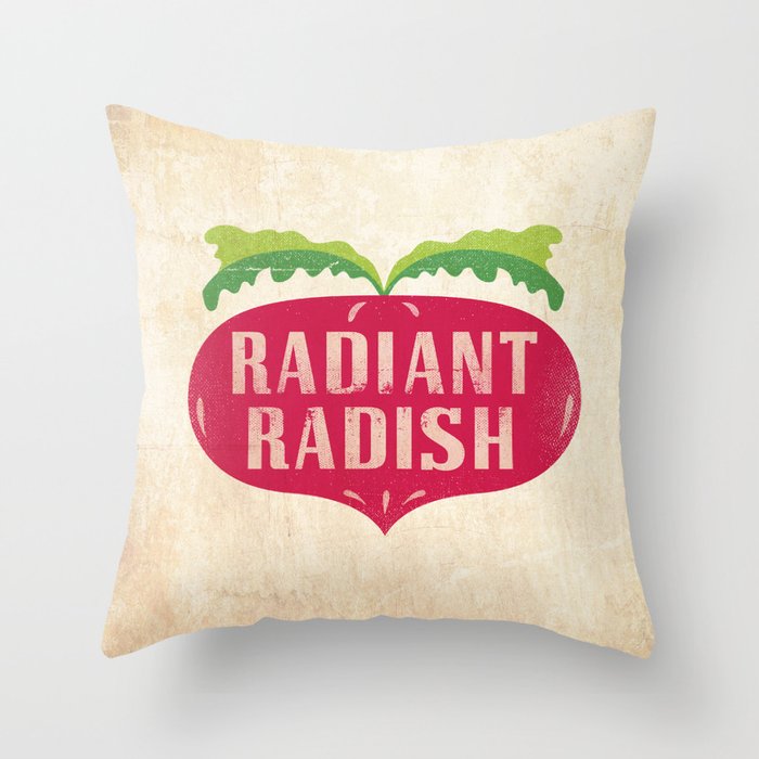Radiant Radish Throw Pillow