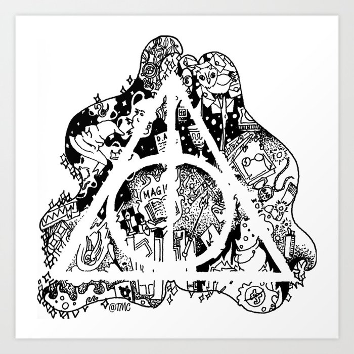 Deathly Hallows Art Print By Licencatz Society6