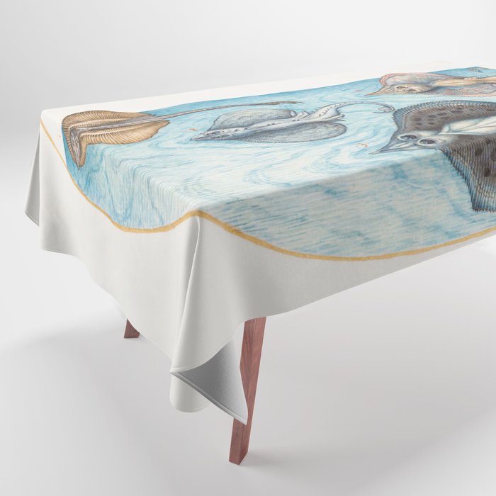 Vintage sea: four rays Tablecloth