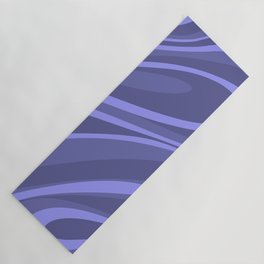 Fluid Vibes Retro Aesthetic Swirl Abstract in Periwinkle Purple Yoga Mat
