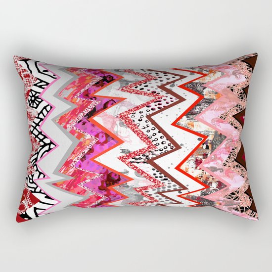 Love Heart Zigzags Rectangular Pillow