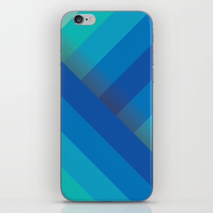 Stripes (blue/aqua) iPhone Skin