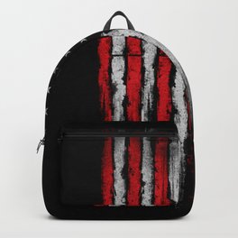 Red & white Grunge American flag Backpack | War, Usa, Stripes, Graphicdesign, Unitedstates, Patriot, American, Political, Army, Holiday 