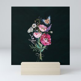 Butterfly Floral Bouquet Mini Art Print
