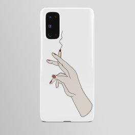 Hand Girl Smoking Joint Android Case