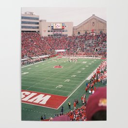 Badger Football Game in Camp Randall - Madison, WI Poster