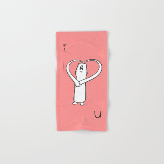 I LOVE U Hand & Bath Towel