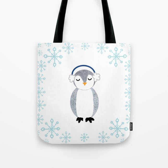 Cozy Penguin Tote Bag